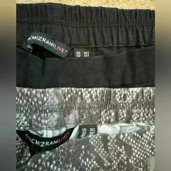 Isaac Mizrahi Live! Tall 24/7 Stretch Ankle Pants Size 14 Tall TWO PAIR Snake - Picture 15 of 16